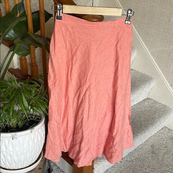 Carve Designs True Wrap Coral Linen Women's Skirt - Picture 2 of 16